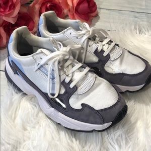 adidas originals ryv falcon sneakers in shady blue